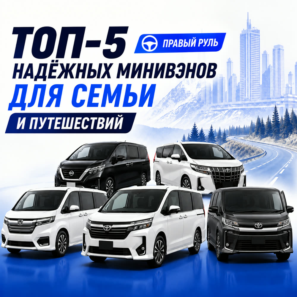 ТОП-5 надёжных минивэнов для семьи и путешествий